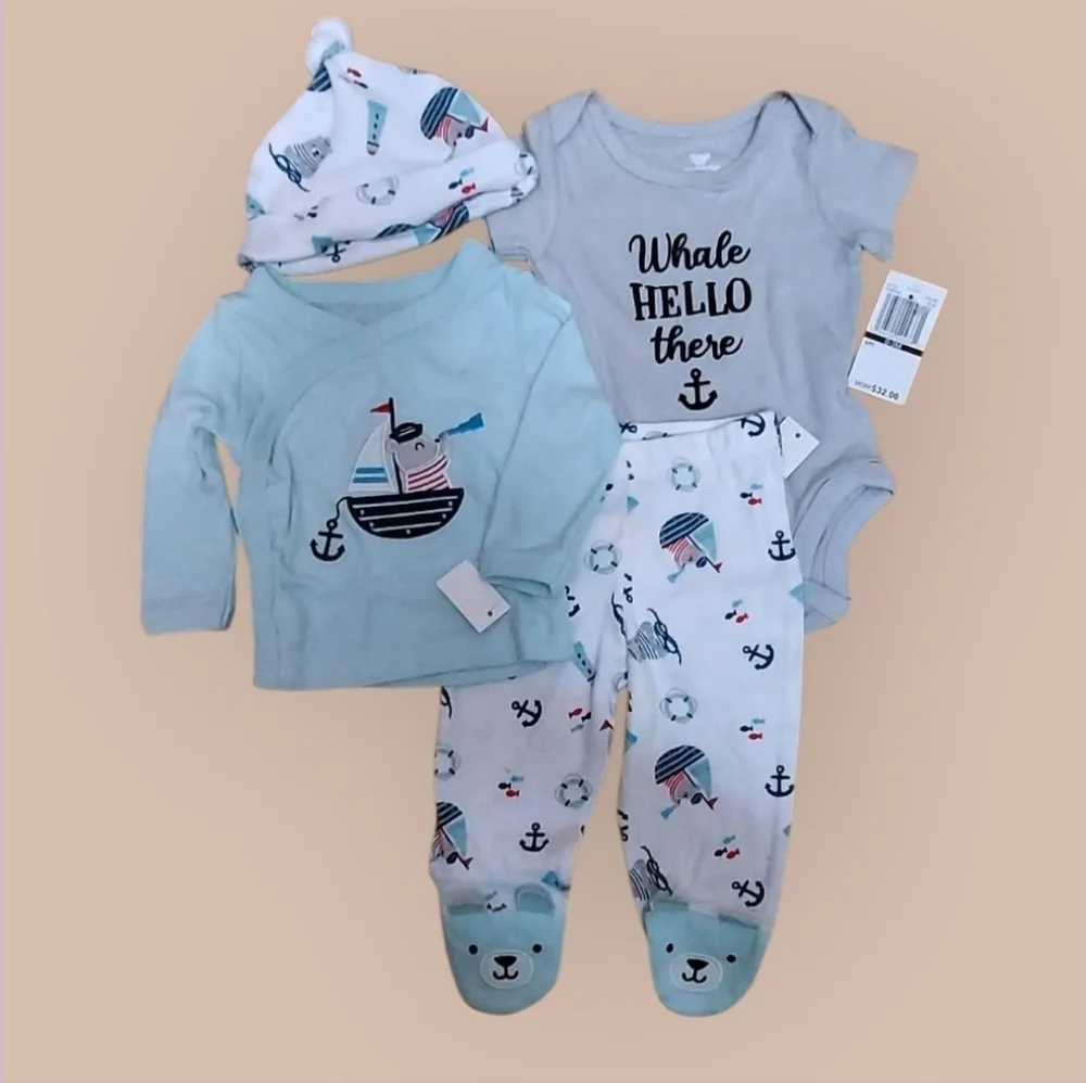 NWT Koalababy 4 Pc Sailor Mouse Set ~sz 0-3M